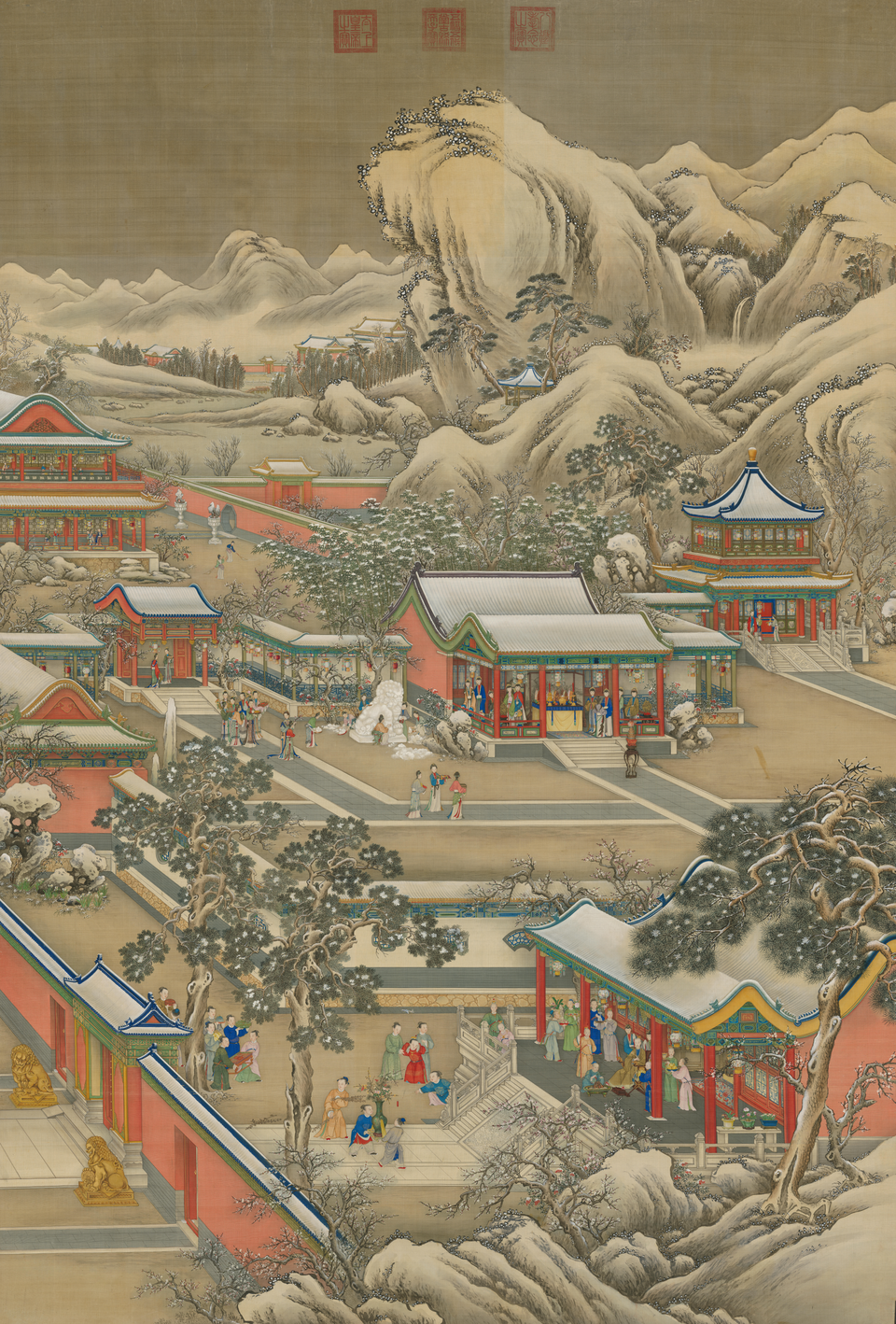 《岁朝行乐图》,乾隆